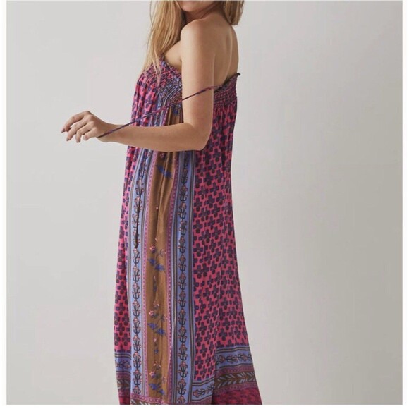 Free People Pink and Blue Patterned Jumpsuit - Picture 3 of 12